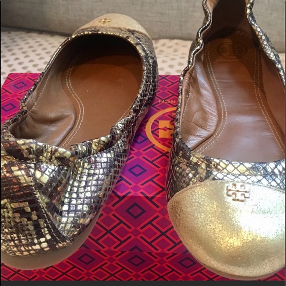 Tory Burch flats β¨ Gold & brown β¨ 7 - Picture 4 of 6